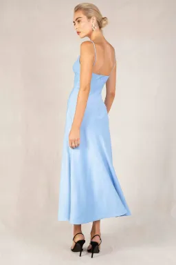 Misha Romancia Midi Dress Blue Size 10 for rent on The Volte - image 2