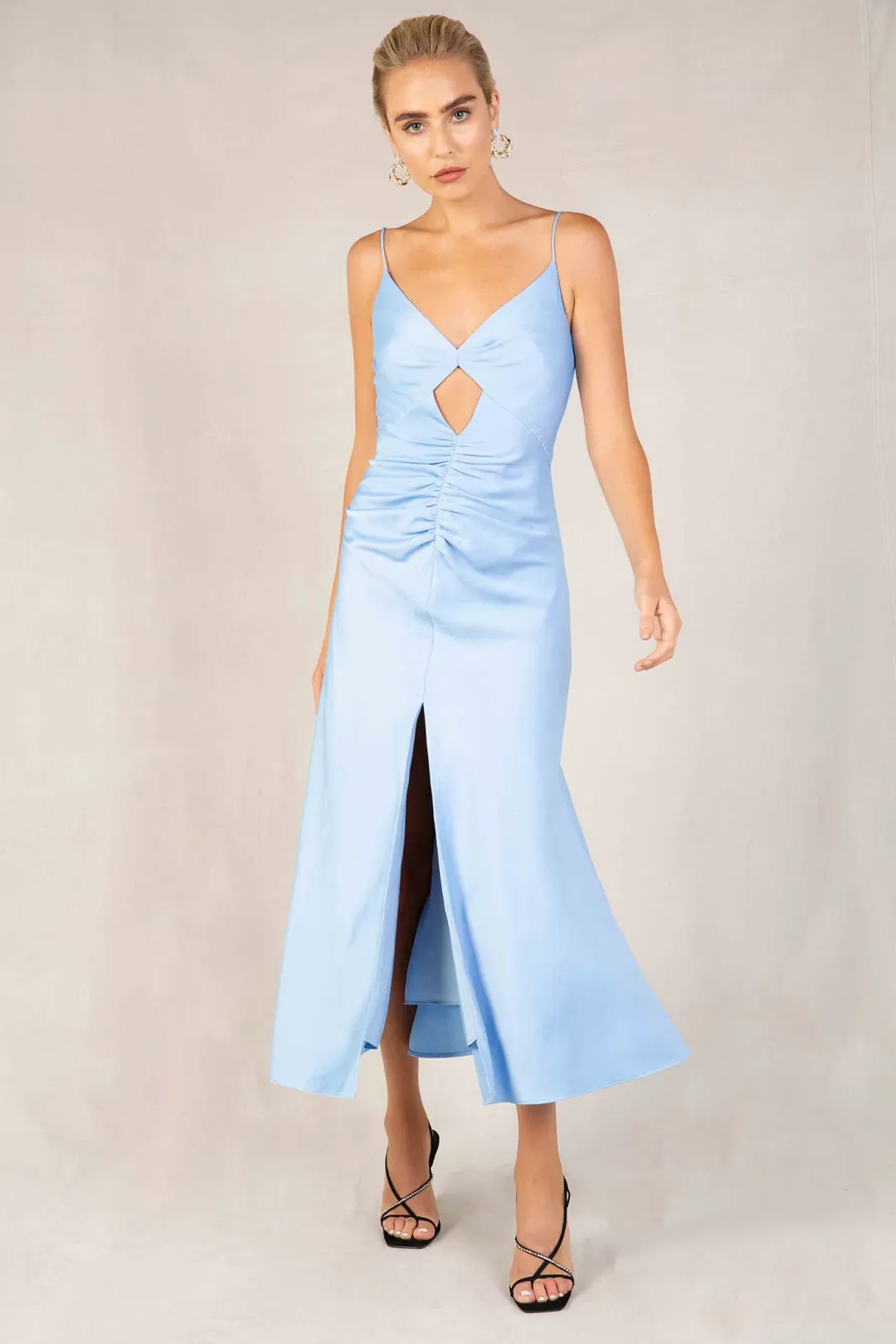 Misha Romancia Midi Dress Blue Size 10 for rent on The Volte - main image