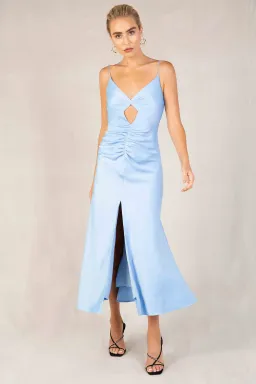 Misha Romancia Midi Dress Blue Size 10 for rent on The Volte - image 1