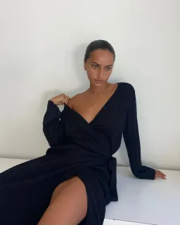 Sir The Label Basile Wrap Dress Black Size 3 / AU 12 for rent on The Volte - image 4