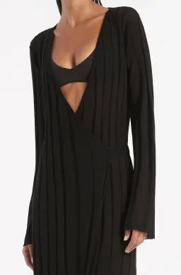 Sir The Label Basile Wrap Dress Black Size 3 / AU 12 for rent on The Volte - image 3