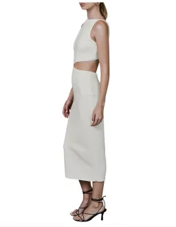 Bec & Bridge Scout Cut Out Midi Dress Ivory Size 10 for rent on The Volte - image 2