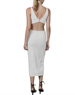 Bec & Bridge Scout Cut Out Midi Dress Ivory Size 10 for rent on The Volte - image 3