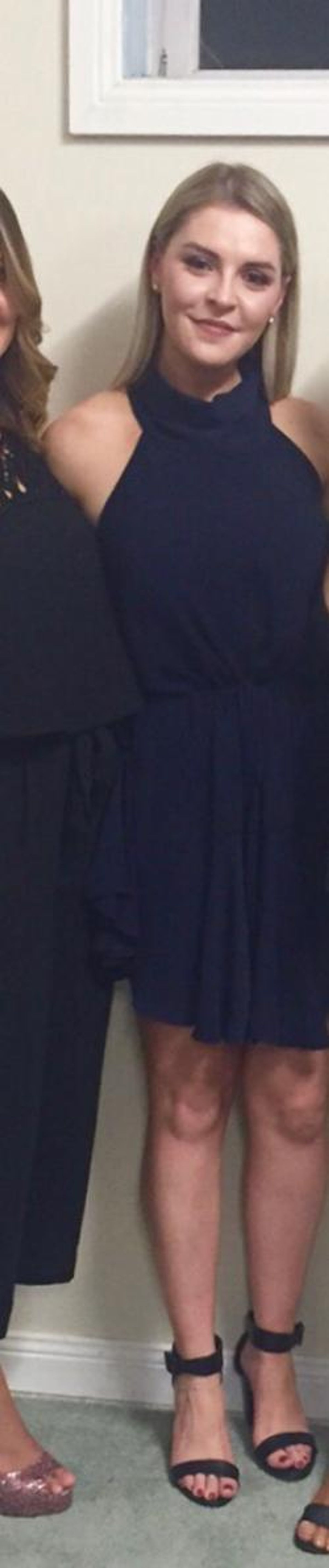 Shona Joy High Neck Mini Dress Navy Size 10 - Image 2