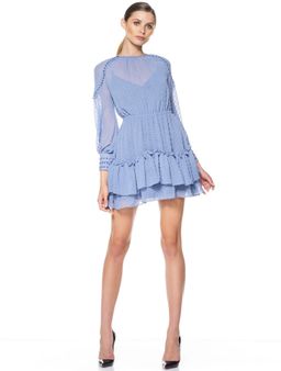 Talulah Sweet Allure Long Sleeve Mini Dress Purple Size 6 for rent on The Volte - image 1