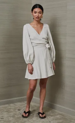 Bec & Bridge Pumice Marlowe Mini Dress Cream Size 6 for rent on The Volte - image 1