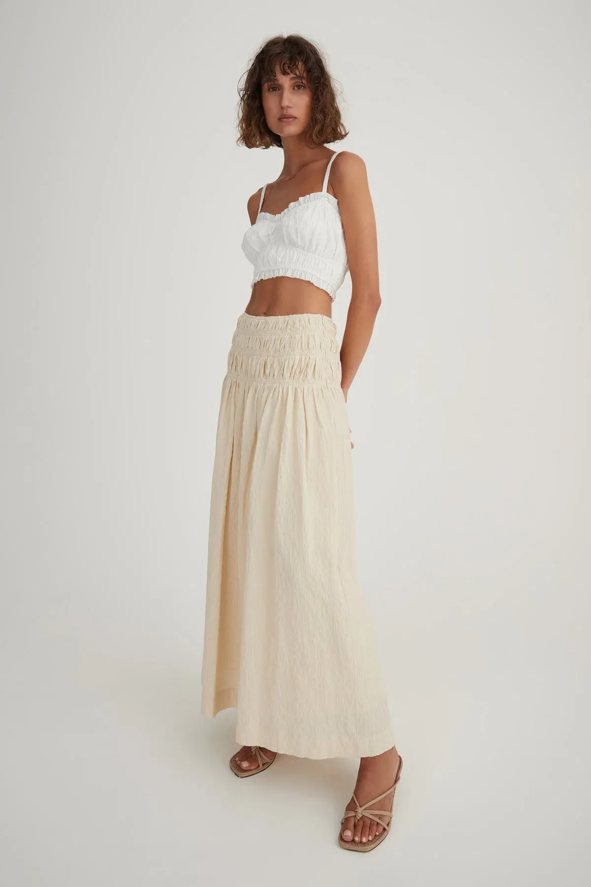 Hansen and Gretel Tully Top & Costello Skirt Set Beige Size 8 - Image 2