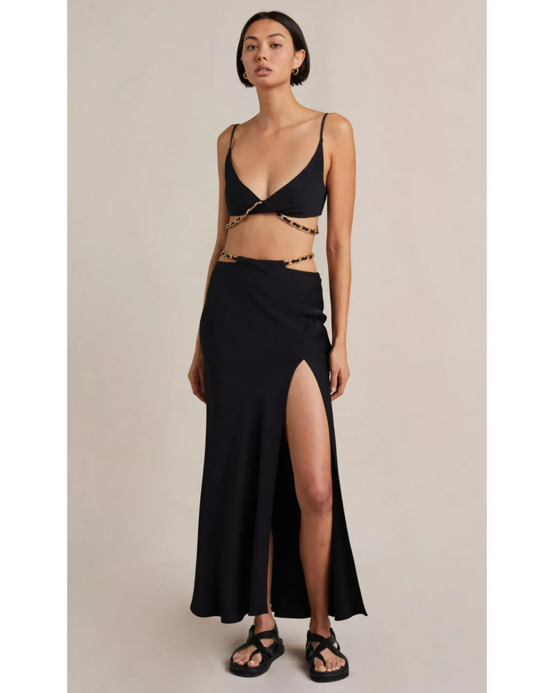 Bec & Bridge Modern Romance Top Size 6 and Maxi Skirt Size 8 Set Black for rent on The Volte - main image