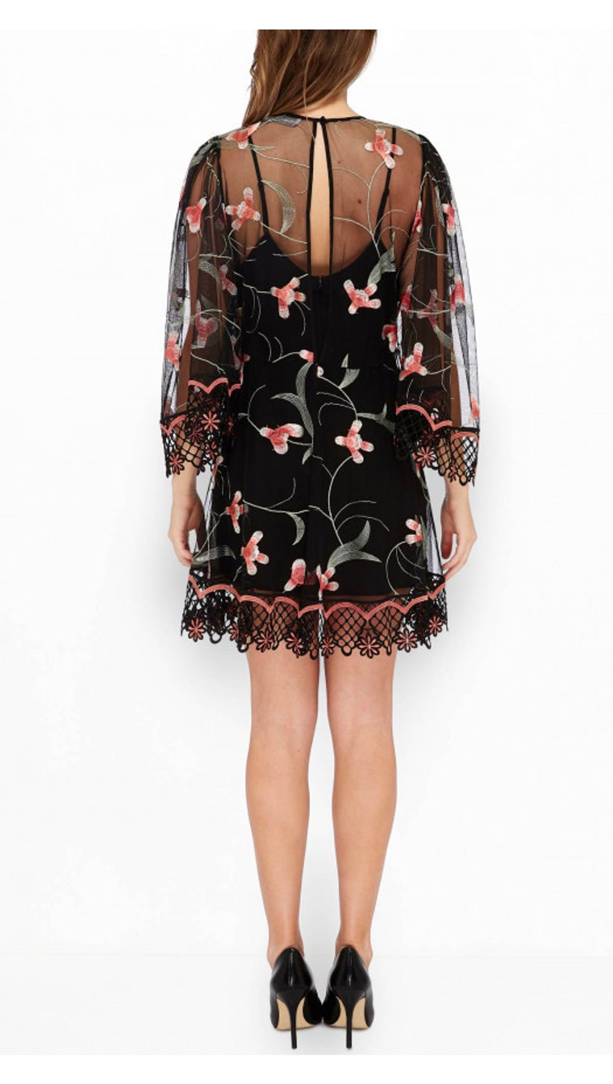 Alice McCall Wish You Were Here Mini Dress Black Floral Size 10 - Image 2