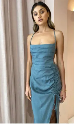 Rumer Loulou Maxi Dress Green Size 8 for rent on The Volte - image 4