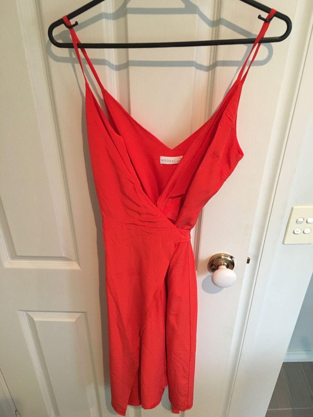 Kookai Wrap Dress - Blood Orange for rent on The Volte - main image