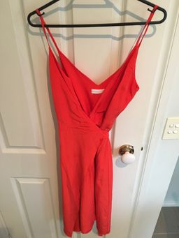 Kookai Wrap Dress - Blood Orange for rent on The Volte - image 2