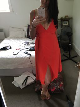 Kookai Wrap Dress - Blood Orange for rent on The Volte - image 1