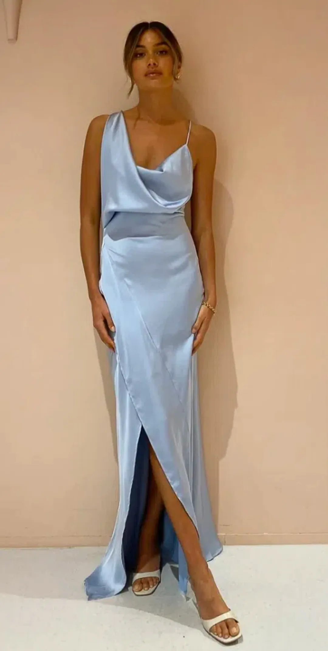 One Fell Swoop Muse Maxi Dress in Carolina Blue Size 8 for rent on The Volte - main image