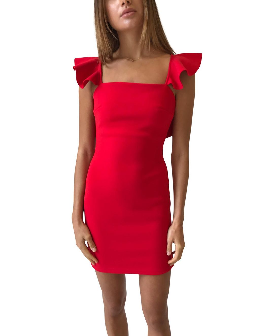 By Nicola Siren Dress Red Size 6 for rent on The Volte - main image