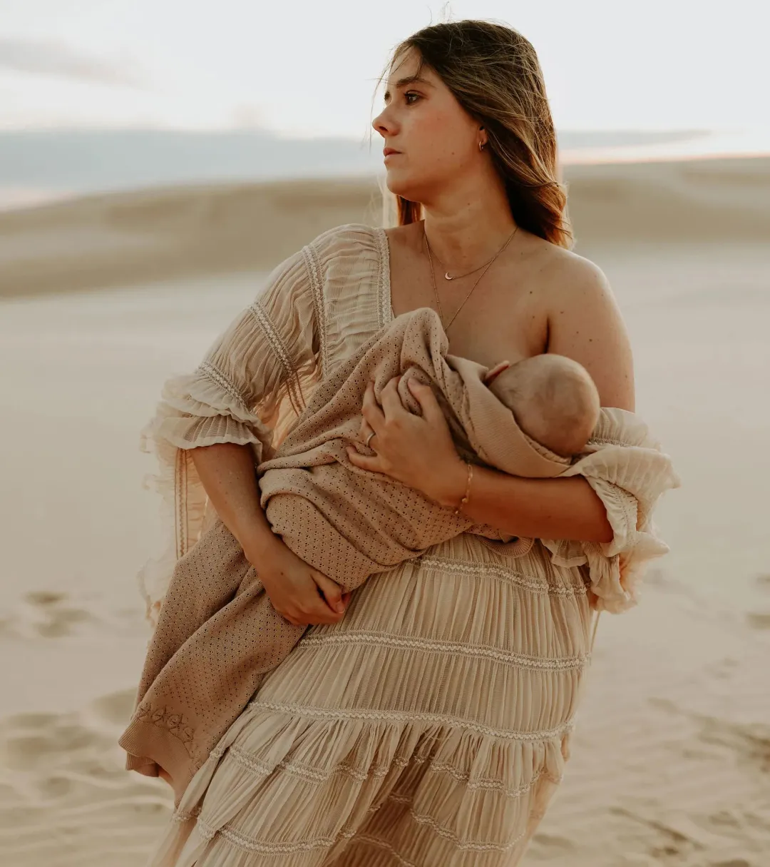 We Are Reclamation Wonderment and Awe Gown Beige One Size Fits Most (Aus 6-16) for rent on The Volte - main image