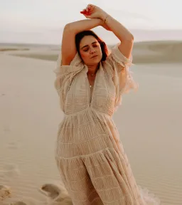 We Are Reclamation Wonderment and Awe Gown Beige One Size Fits Most (Aus 6-16) for rent on The Volte - image 6