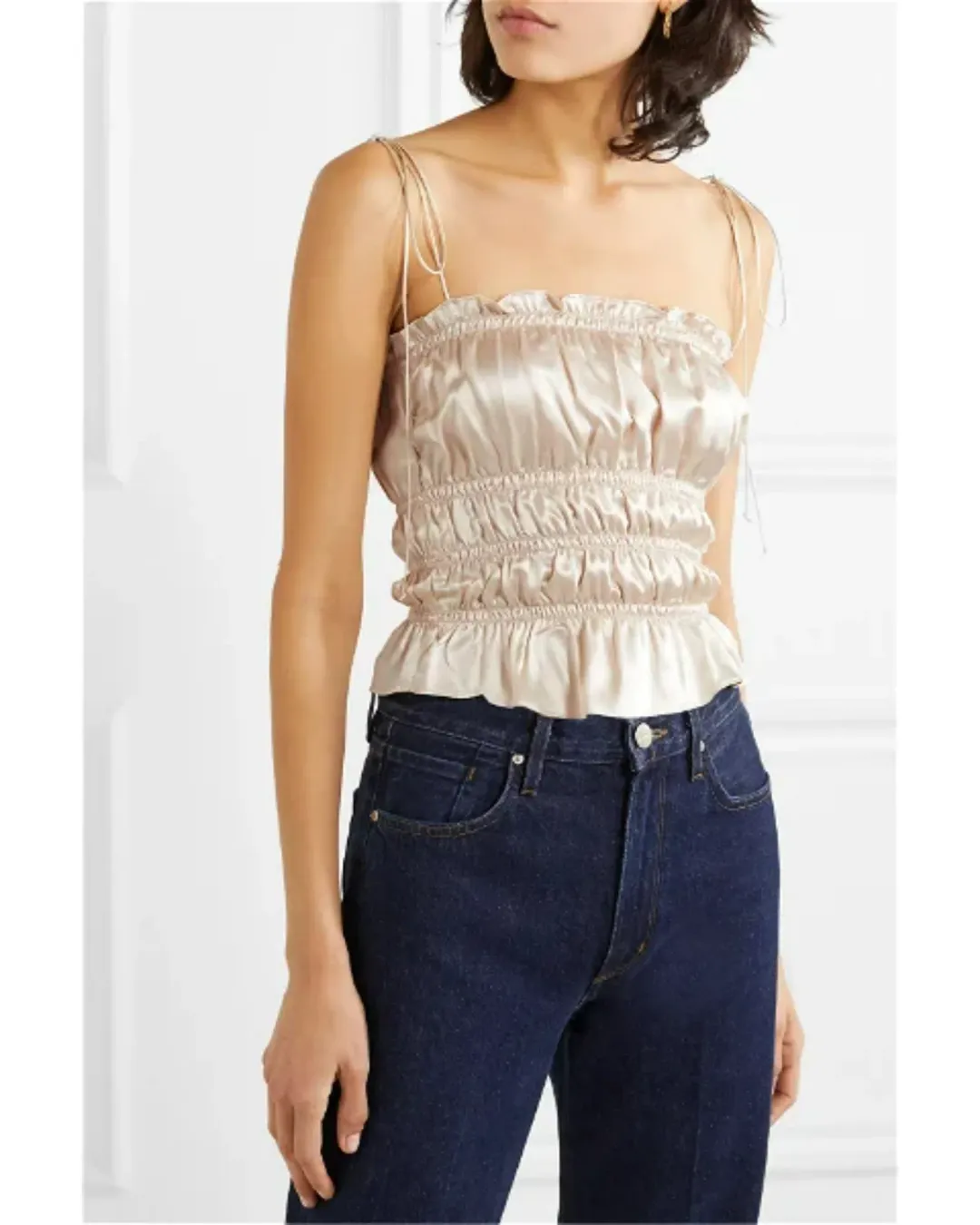 Reformation Viviana Top Cream Size AU 6 for rent on The Volte - main image