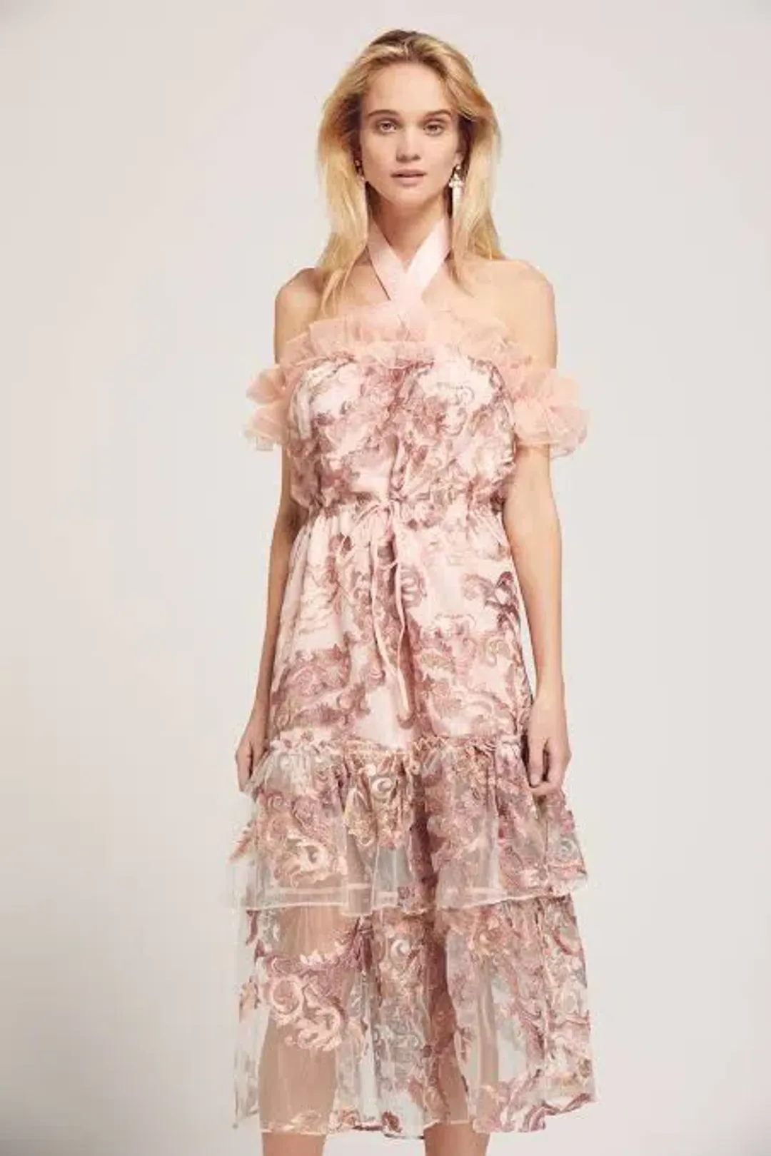 Atoir Light The Night Dress Pink Size 10 for rent on The Volte - main image