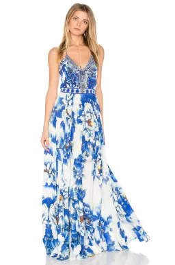 Camilla Ring of Roses Pleated Slip Dress Print Size 8 for rent on The Volte - image 1
