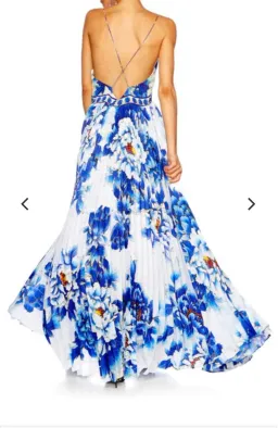 Camilla Ring of Roses Pleated Slip Dress Print Size 8 for rent on The Volte - image 7