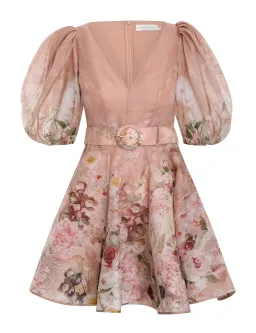 Zimmermann Dancer Puff Sleeve Mini Dress Floral Size 1 / Au 10 for rent on The Volte - image 7