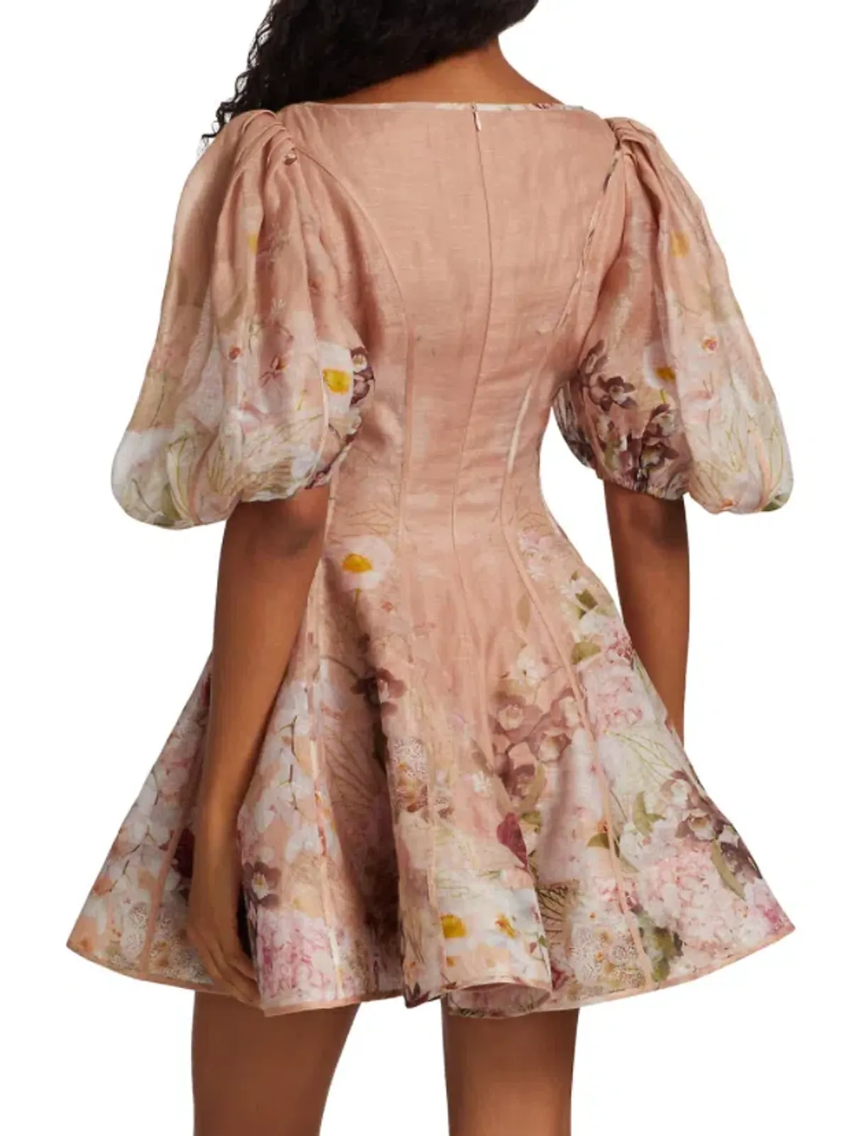 Zimmermann Dancer Puff Sleeve Mini Dress Floral Size 1 / Au 10 - Image 4