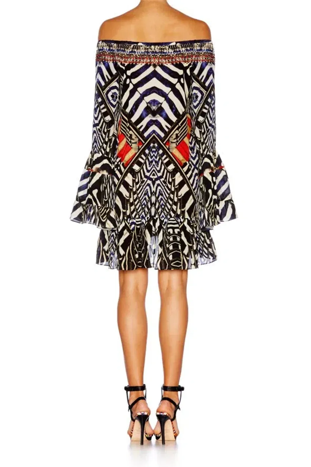 Camilla Louwalan Tales A Line Frill Dress Print Size 12 for rent on The Volte - main image