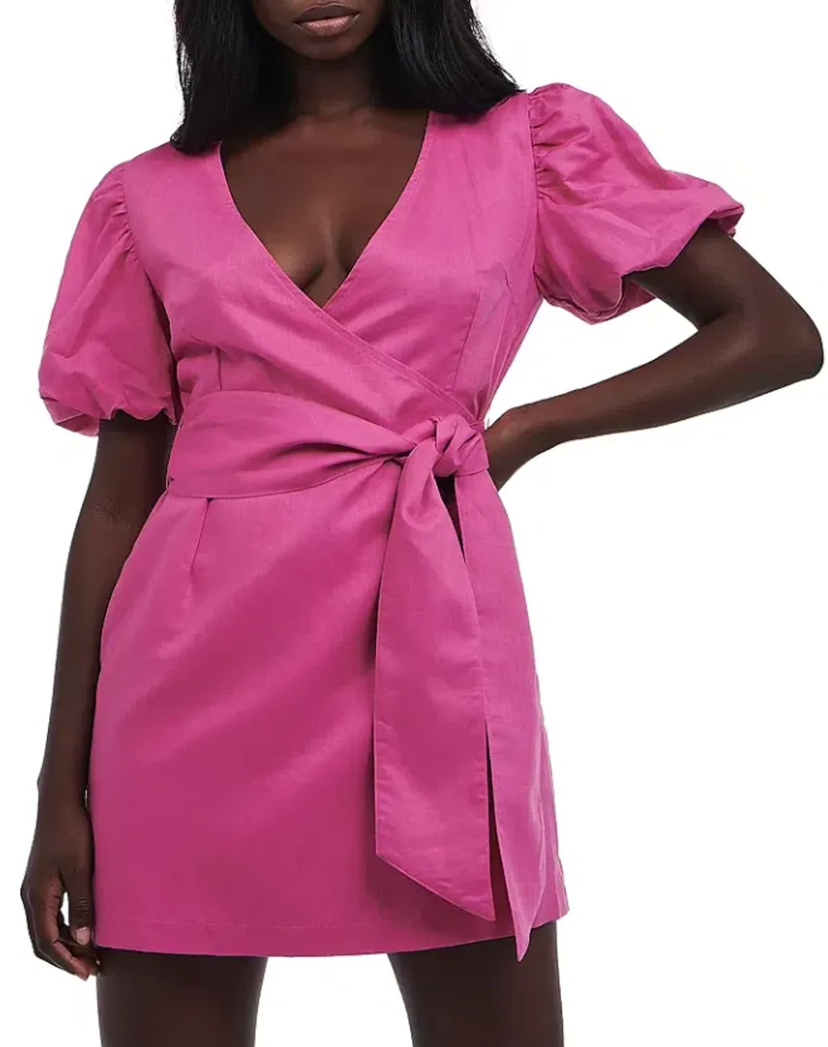 Charlie Holiday Marguax Wrap Dress Pink Size 6 - Image 2