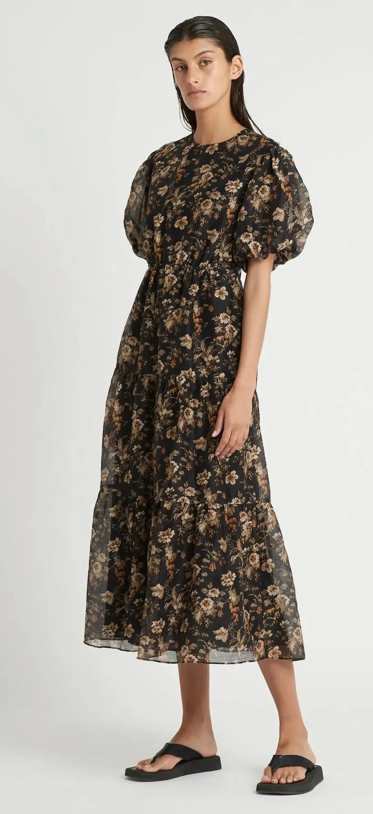 Sir the Label Amerie Open Back Midi Dress Print Size 2 / AU 10 - Image 1