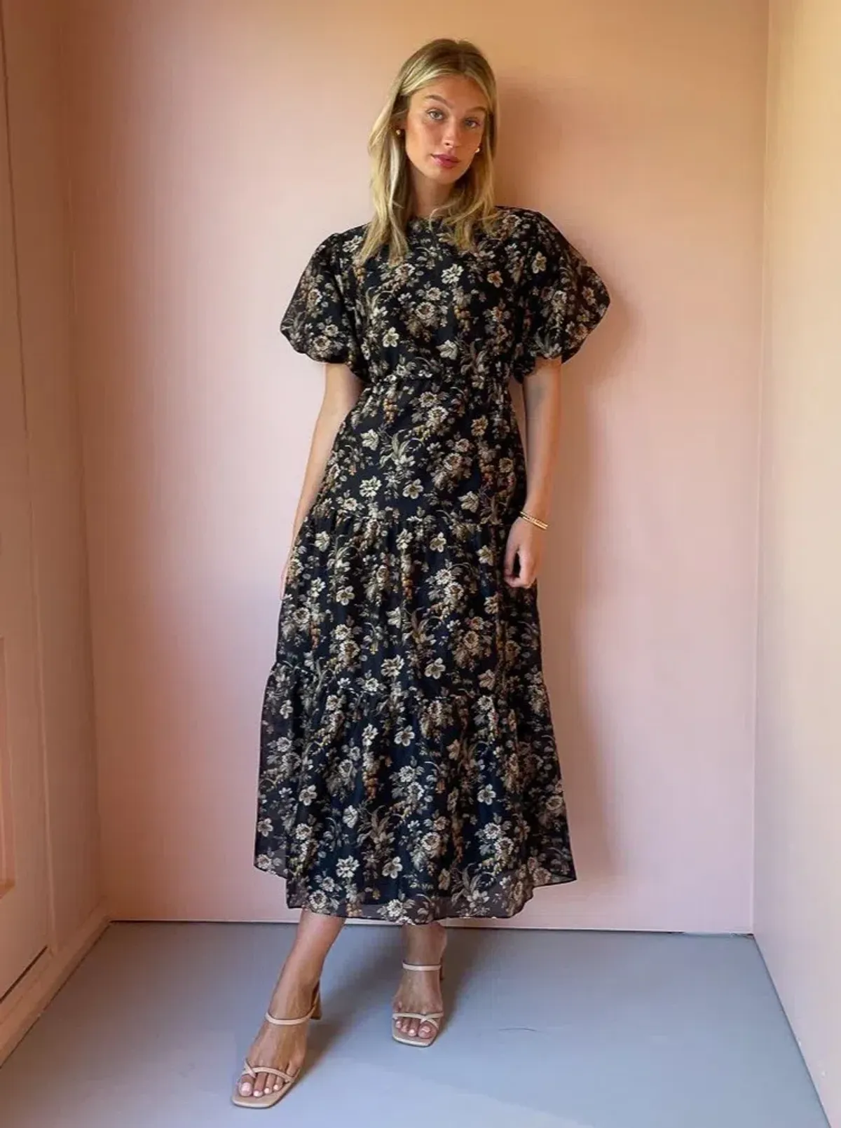 Sir the Label Amerie Open Back Midi Dress Print Size 2 / AU 10 - Image 3
