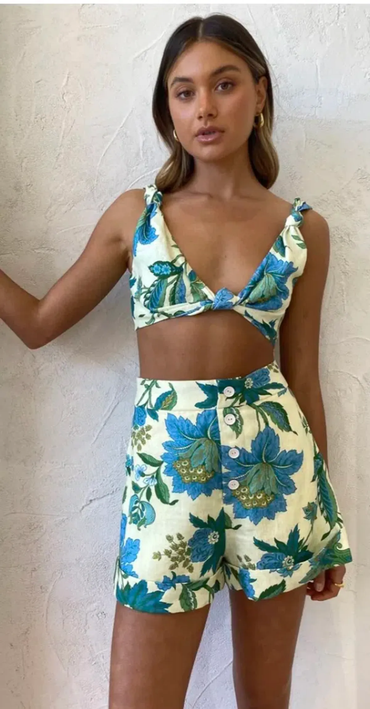 Sir The Label Alexandre Knot Bralette Size 8 and Short Size 10 Set Print - Image 3