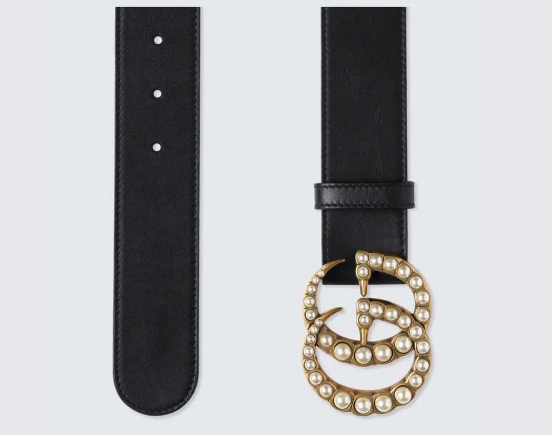Leather Belt with Pearl Double G for rent on The Volte - main image