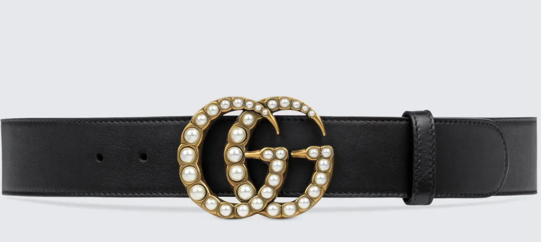 Leather Belt with Pearl Double G for rent on The Volte - main image