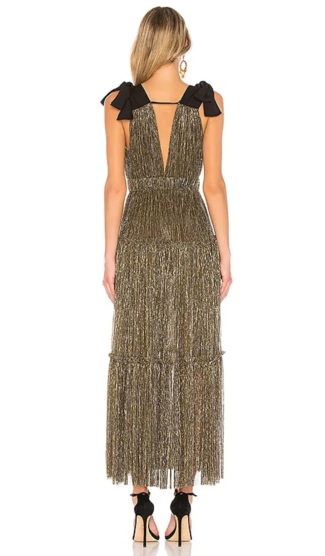 Sabina Musayev Ray Dress Gold Size 10 for rent on The Volte - main image