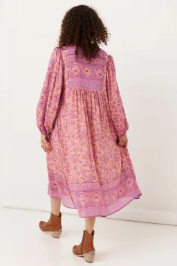 Spell The Folk Song Boho Dress Pink Size 10 for rent on The Volte - image 3