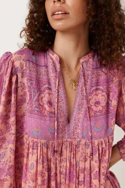 Spell The Folk Song Boho Dress Pink Size 10 for rent on The Volte - image 2