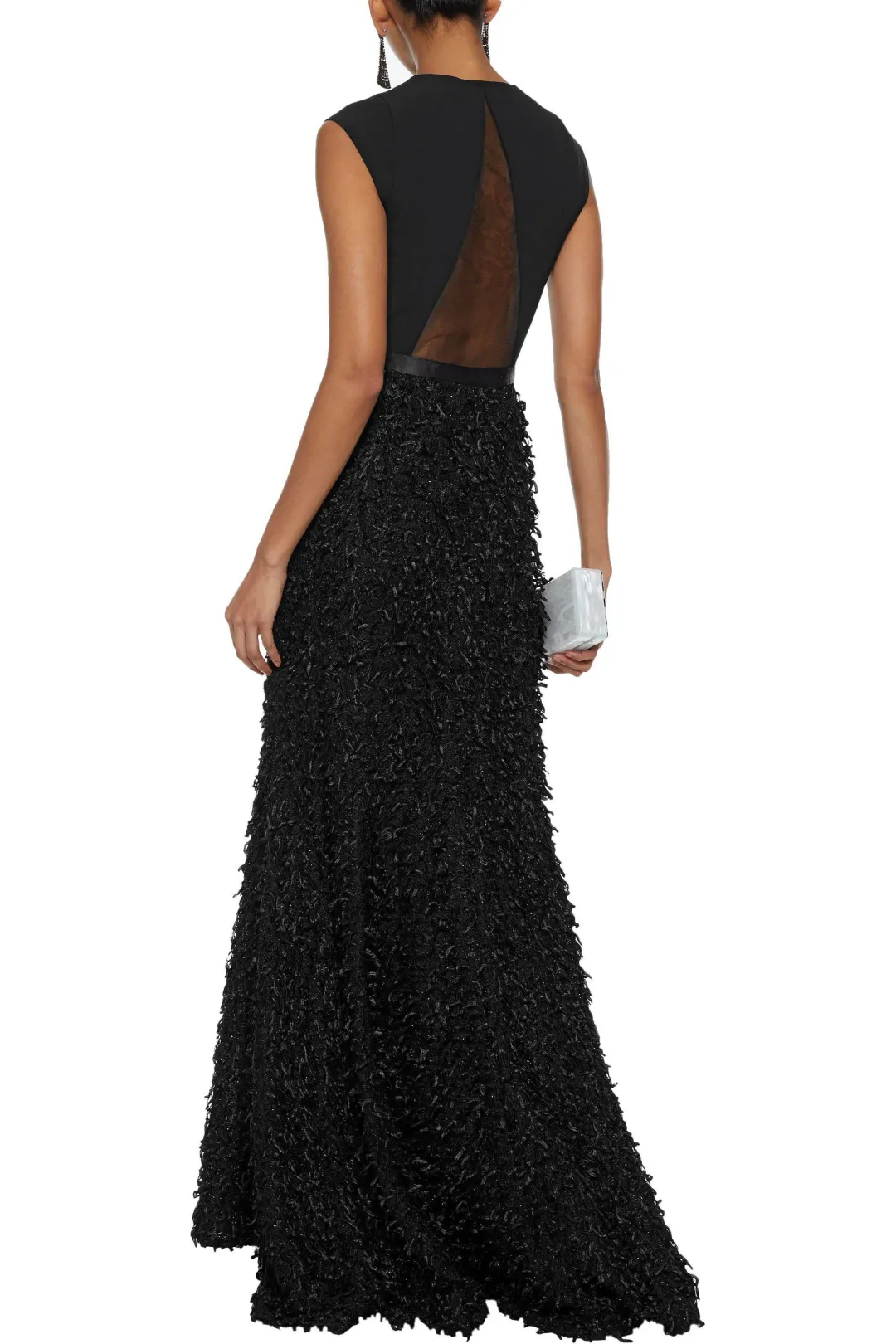 Halston Heritage Black Gown Size 6 for rent on The Volte - main image