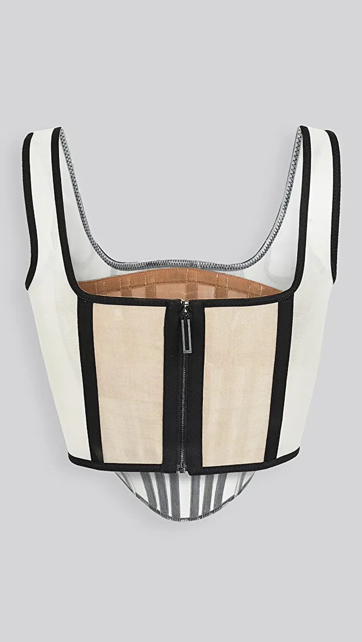 Dion Lee Spacer Knit Corset Top Cream Size 4 - Image 5
