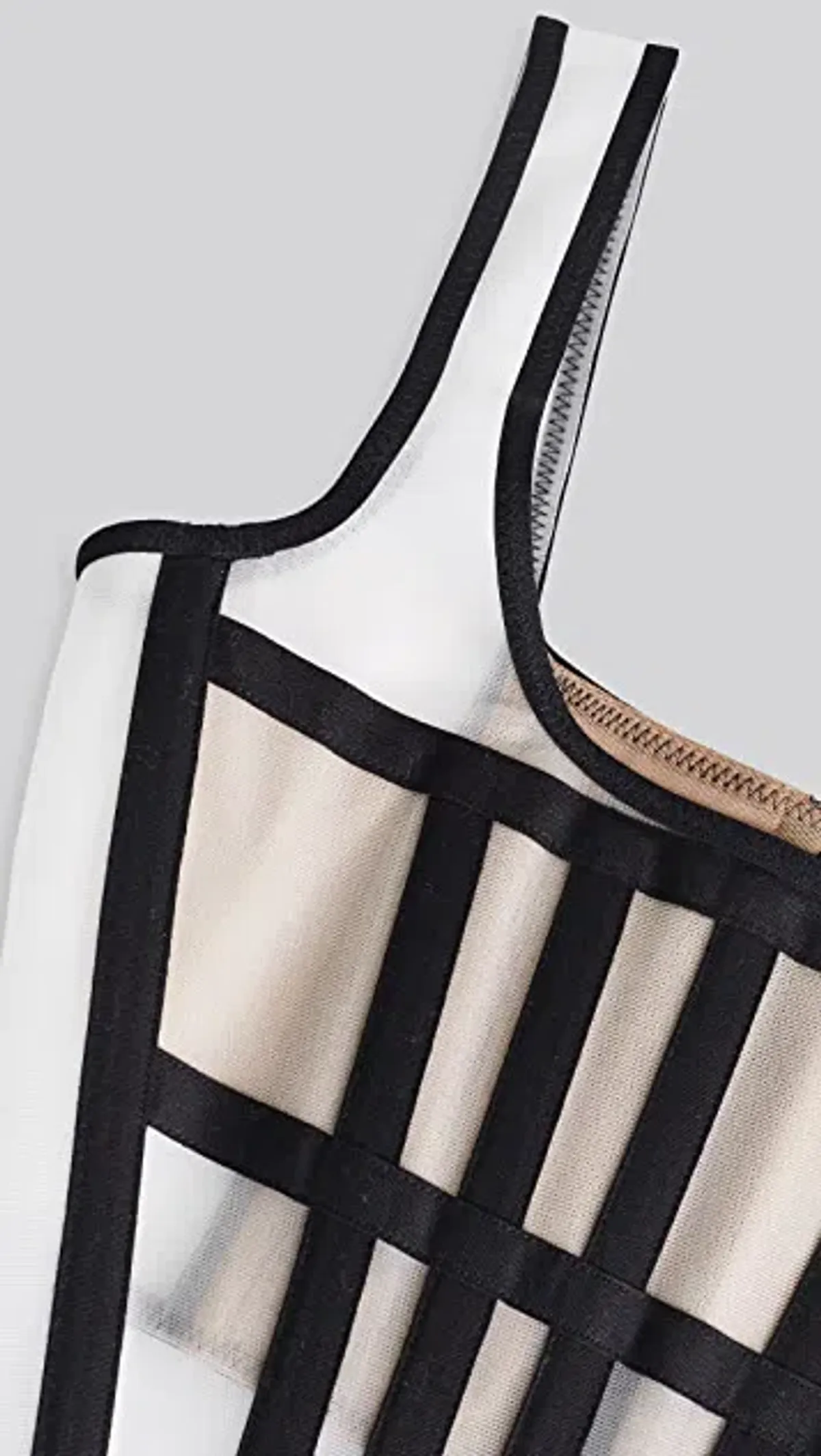 Dion Lee Spacer Knit Corset Top Cream Size 4 - Image 3