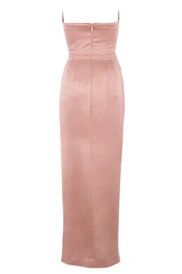 House of CB Adrienne Satin Strapless Gown Blush Size 6 for rent on The Volte - image 7