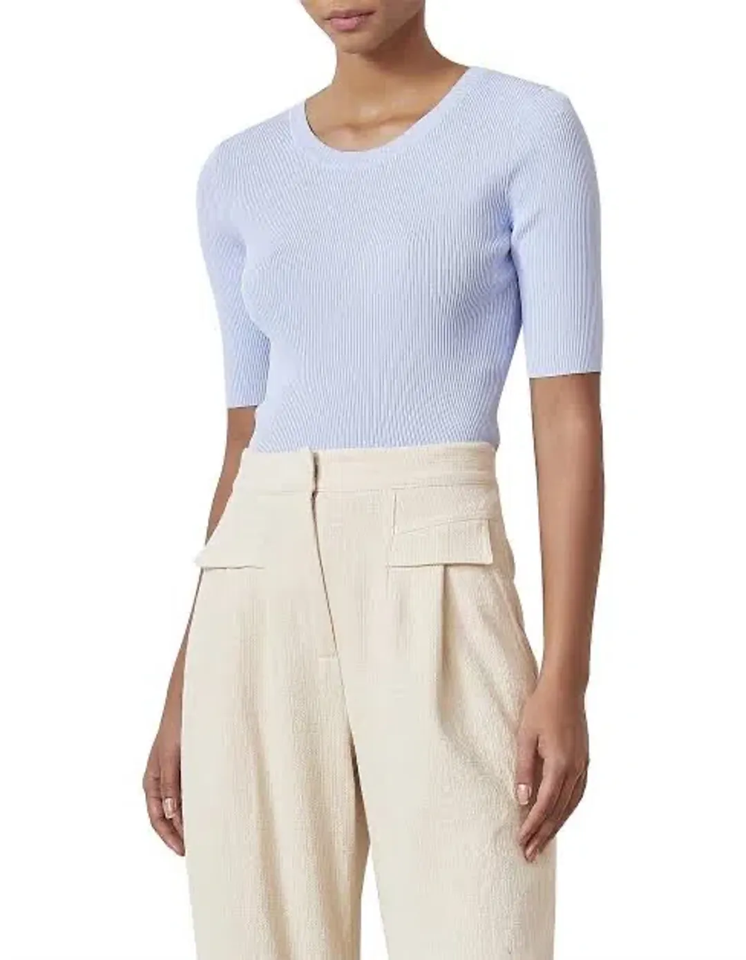 Bec & Bridge Astrid Knit Tee and Anika Pants Set Blue Size 10 for rent on The Volte - main image