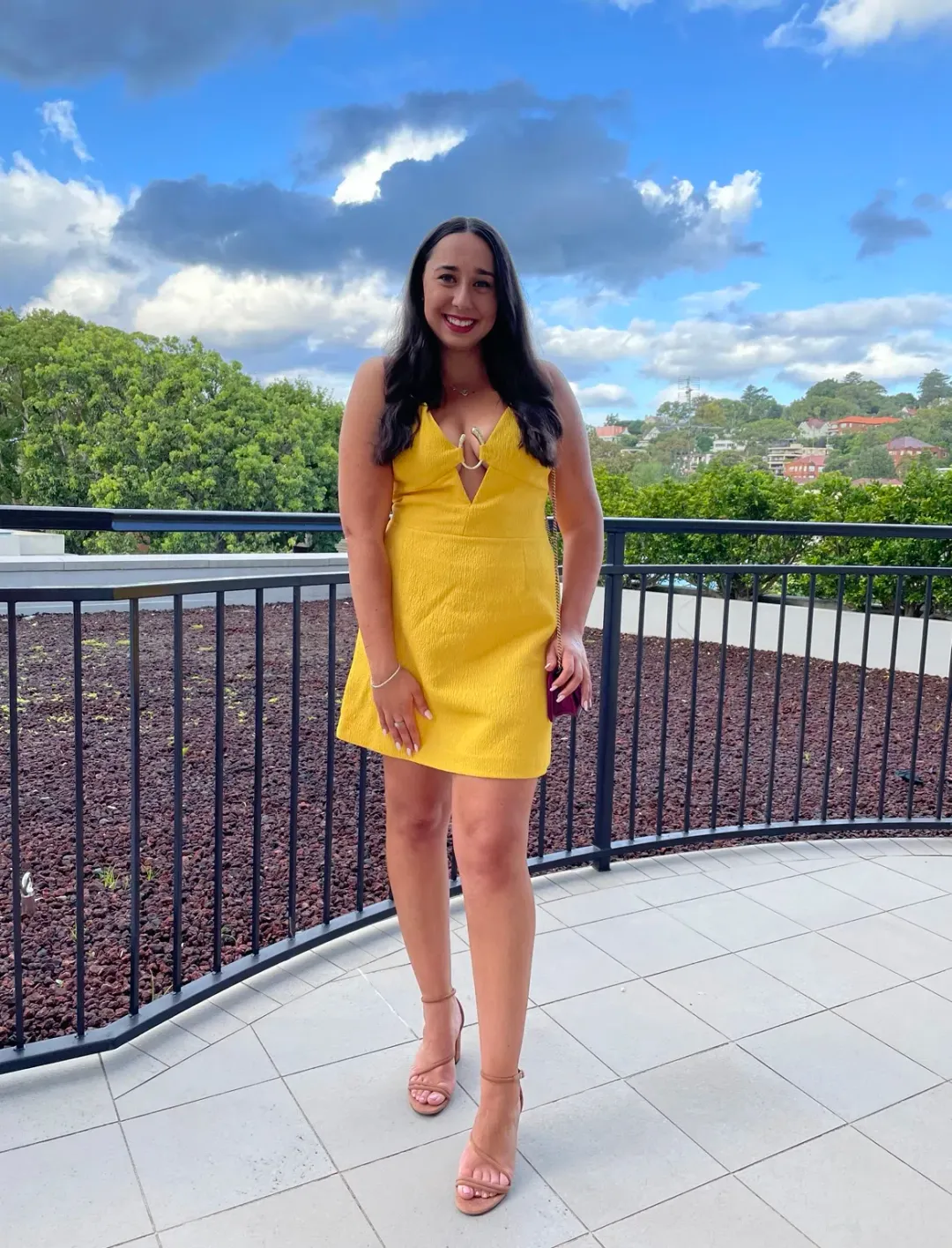 Rebecca Vallance Romy Mini Dress Yellow Size 12 for rent on The Volte - main image