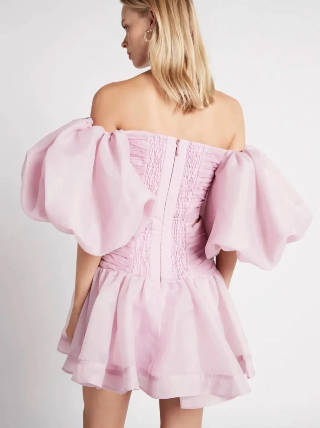 Aje Myriad Cut Out Mini Dress Lilac Size 14 for rent on The Volte - main image
