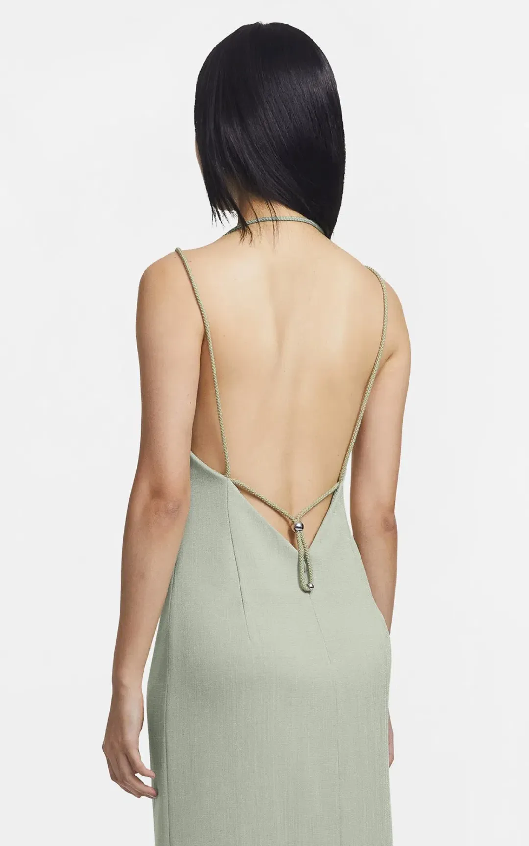 Dion Lee Macrame Slip Dress Green Size 8 for rent on The Volte - main image