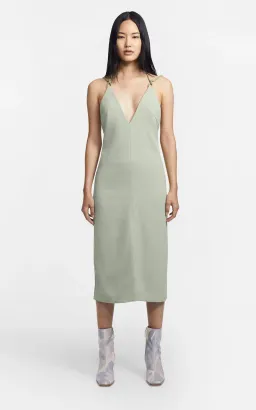 Dion Lee Macrame Slip Dress Green Size 8 for rent on The Volte - image 1