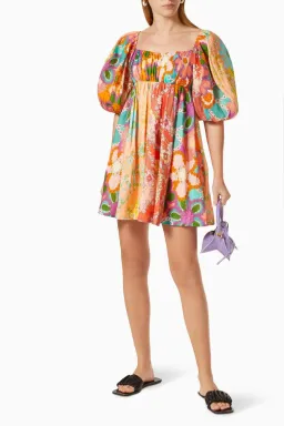 Zimmermann Lola Panelled Mini Dress Floral Size 1 / Au 10 for rent on The Volte - image 3