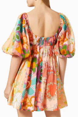 Zimmermann Lola Panelled Mini Dress Floral Size 1 / Au 10 for rent on The Volte - image 5