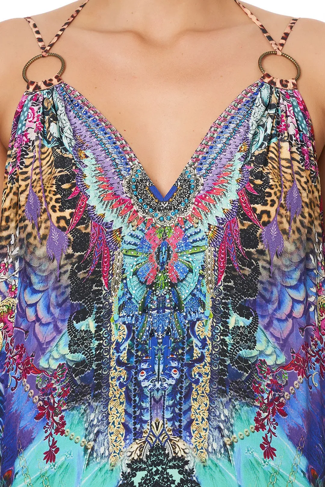 Camilla Basilica Beauty Strap Ring Dress Print One Size for rent on The Volte - main image