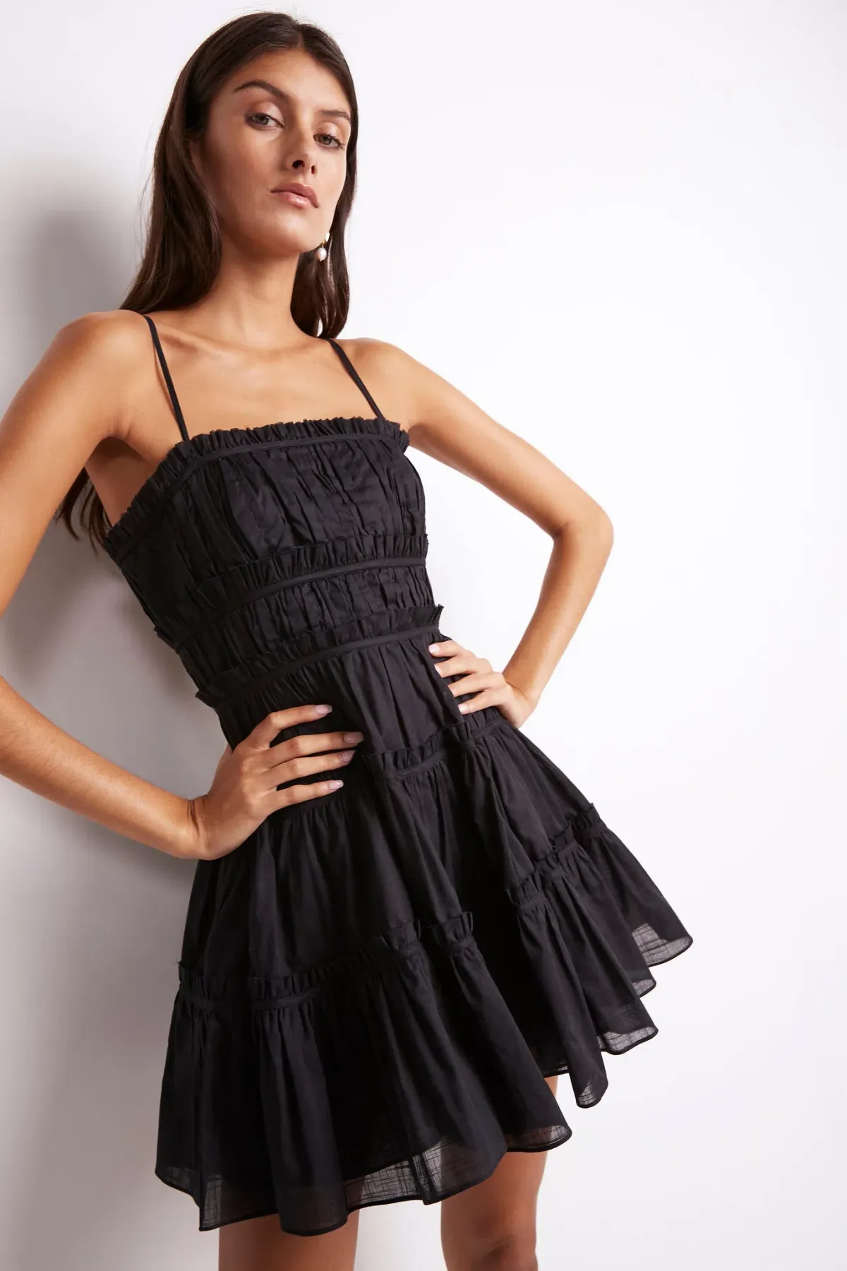 Aje Breathless Mini Dress Black Size 12 - Image 3